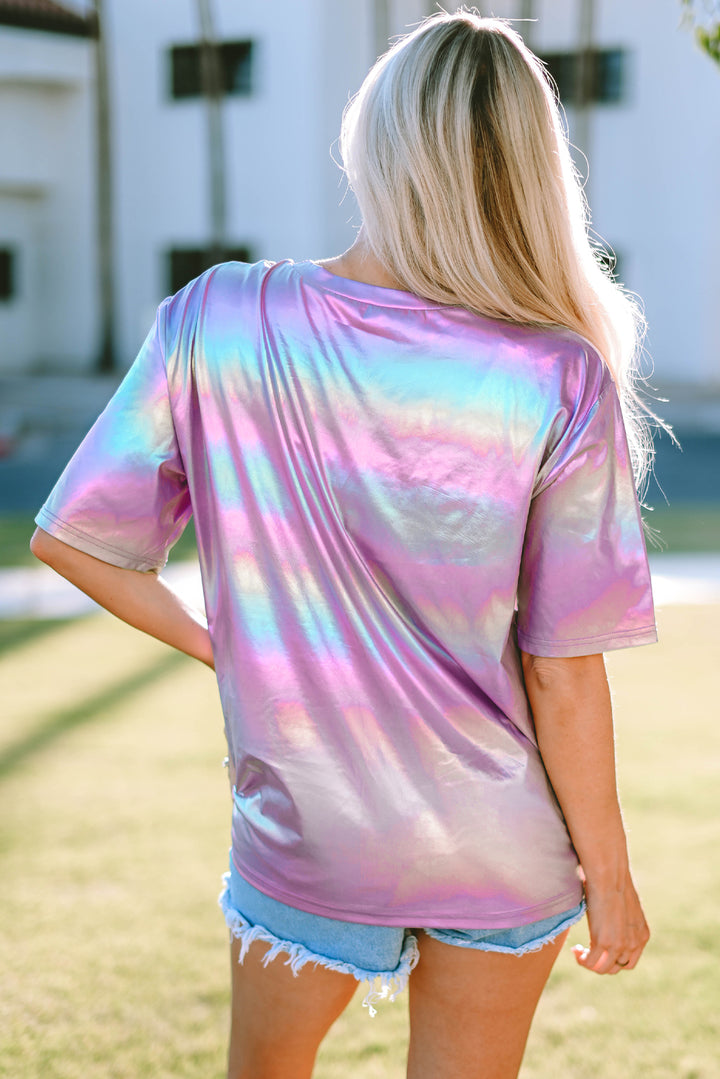 Stay Wild Holographic Graphic Tee - Cheeky Chic Boutique