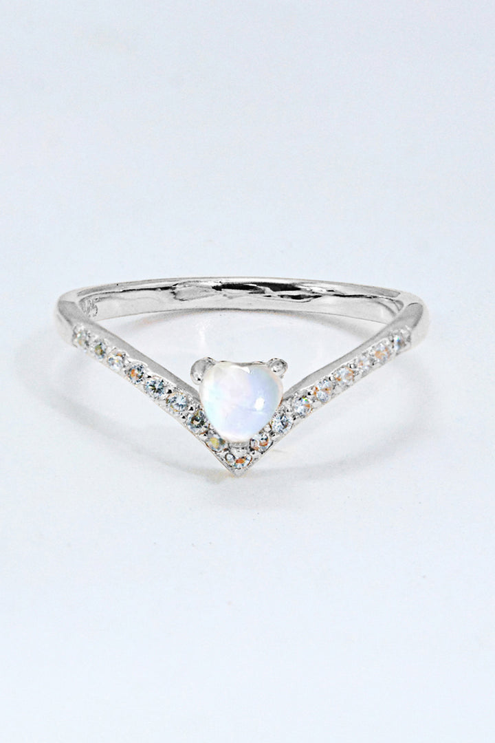 Moonstone Heart-Shaped Ring - Cheeky Chic Boutique