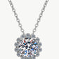 Flower-Shaped Moissanite Pendant Necklace - Cheeky Chic Boutique