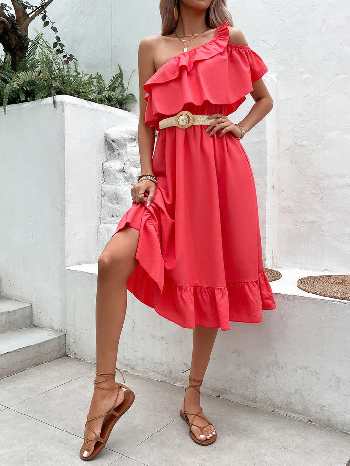 Meet Me in Paradise One-Shoulder Dress - Cheeky Chic Boutique