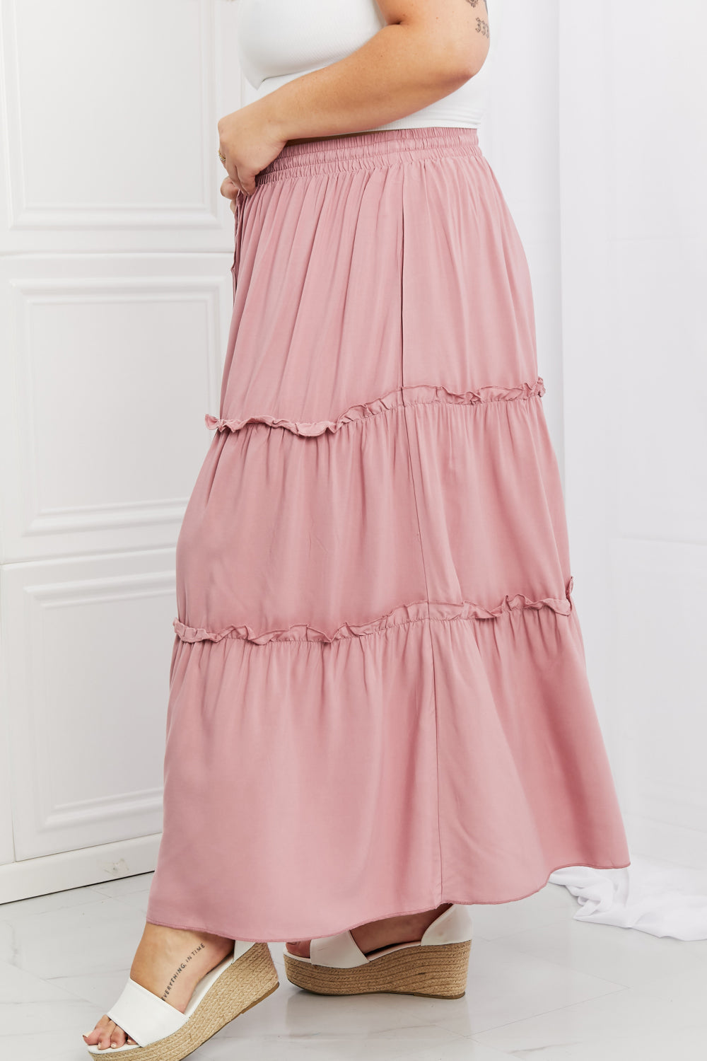 Zenana Summer Days Full Size Ruffled Maxi Skirt - Cheeky Chic Boutique