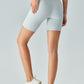 V-Waist Ribbed Sports Biker Shorts with Pockets - Cheeky Chic Boutique