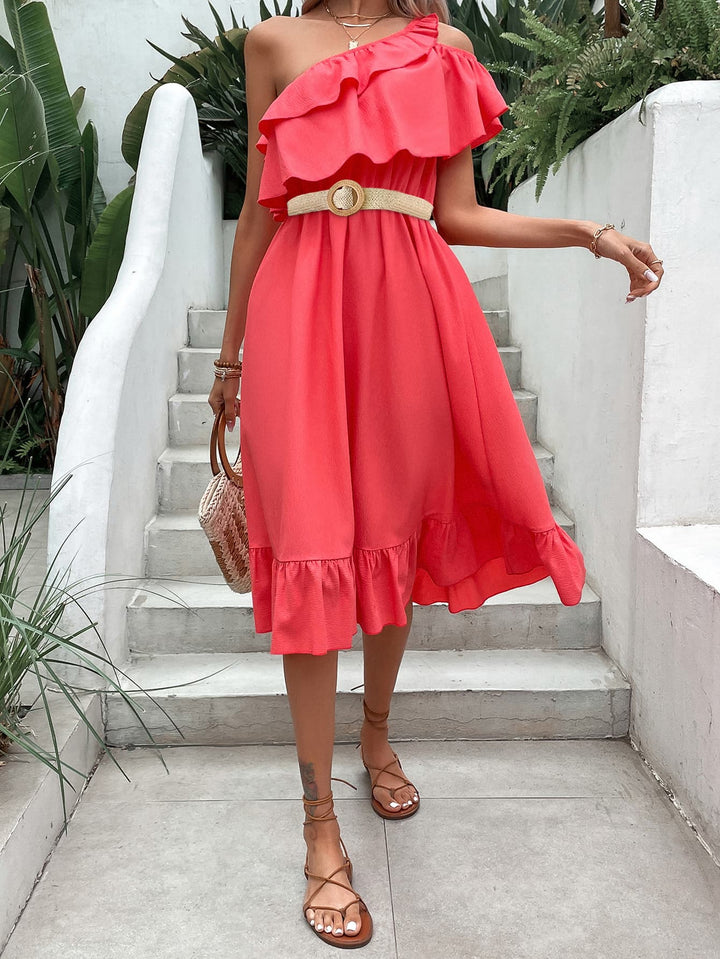 Meet Me in Paradise One-Shoulder Dress - Cheeky Chic Boutique