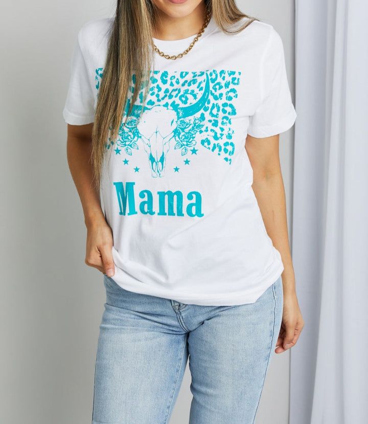 mineB Full Size MAMA Animal Graphic Tee Shirt - Cheeky Chic Boutique