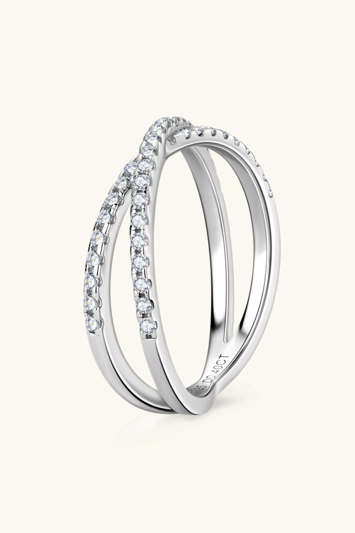 Mary Moissanite 925 Crisscross Ring - Cheeky Chic Boutique
