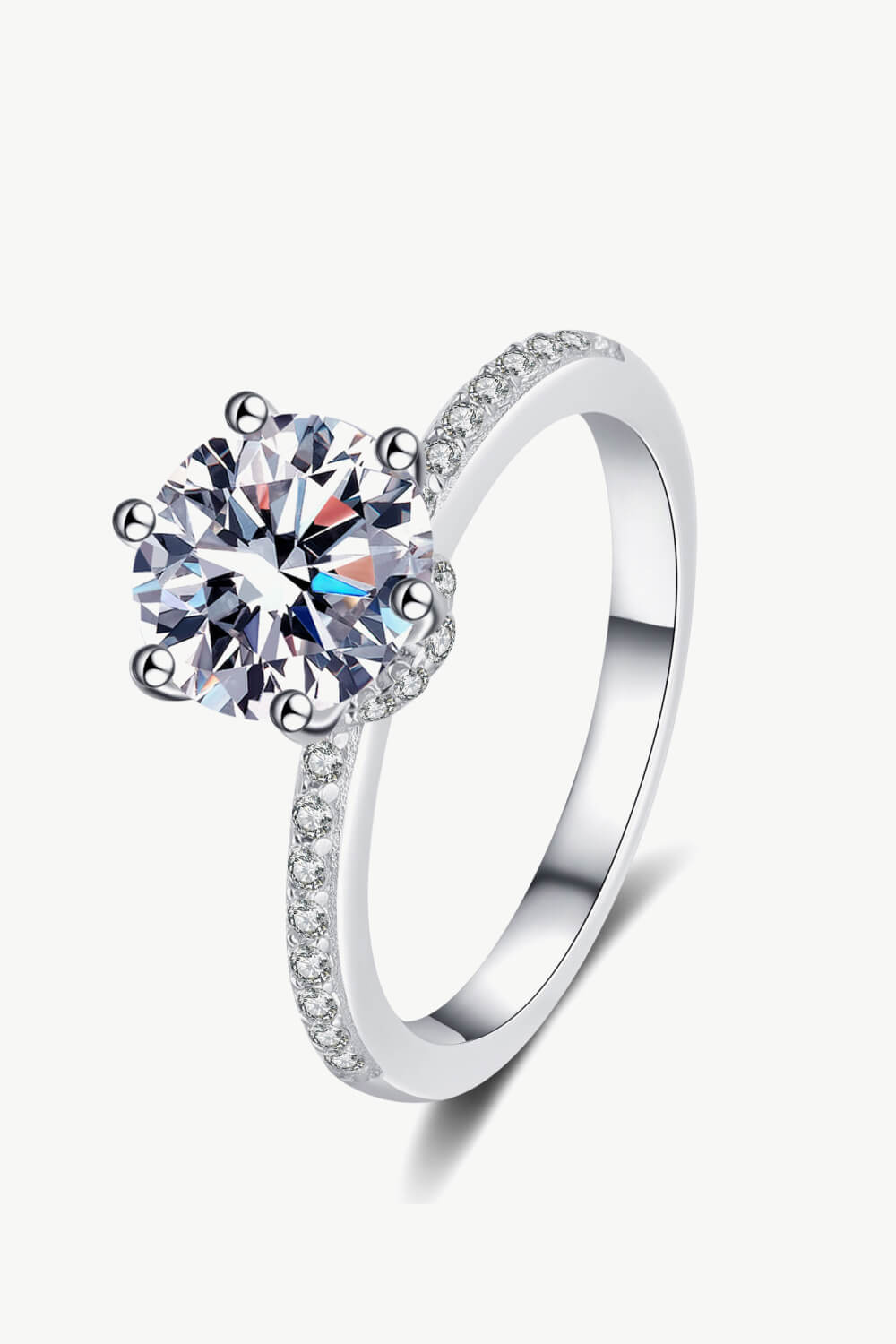 925 Sterling Silver 2 Carat Moissanite Ring - Cheeky Chic Boutique