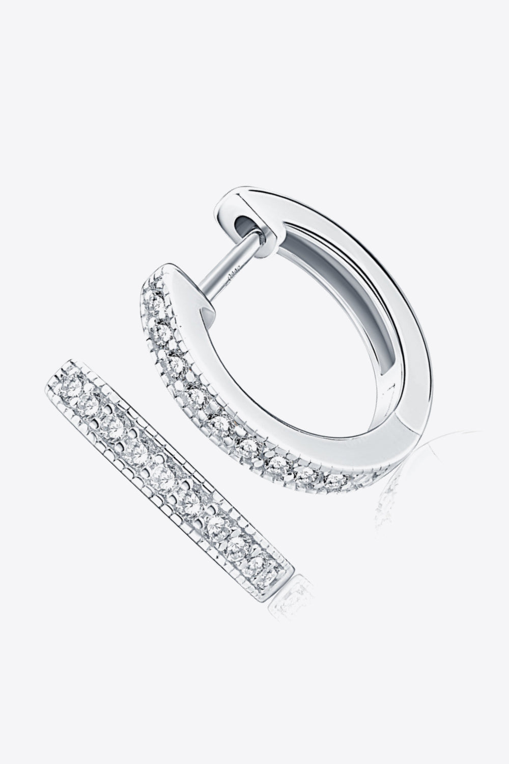 Inlaid Moissanite Hoop Earrings - Cheeky Chic Boutique