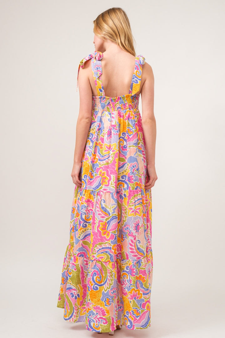 Retro Romance Floral Maxi Dress - Cheeky Chic Boutique