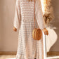 Dropped Shoulder Long Sleeve Crochet Duster Cardigan - Cheeky Chic Boutique