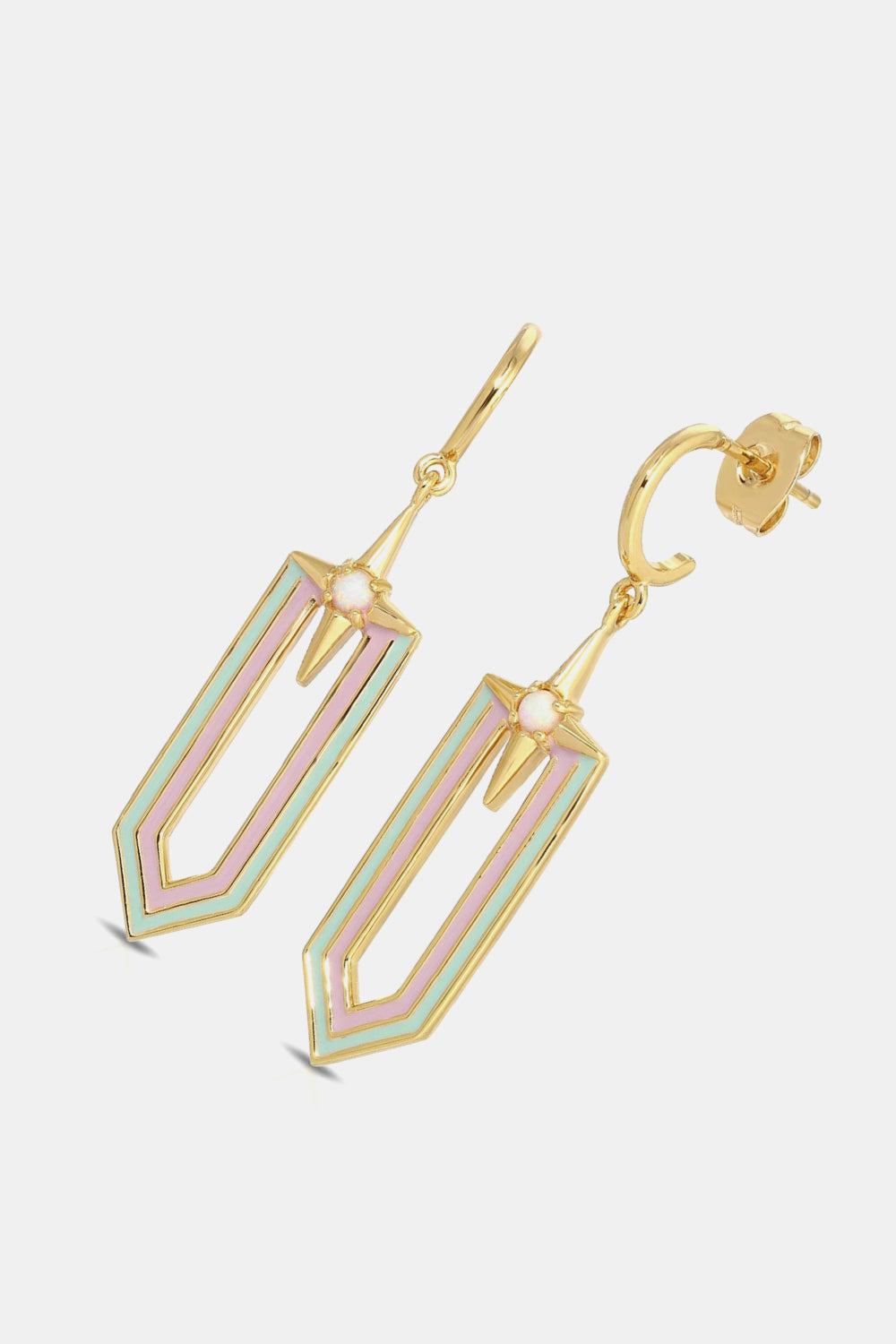 Strawberry Mint Sherbet Drop Earrings - Cheeky Chic Boutique