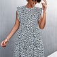Leopard Round Neck Mini Dress - Cheeky Chic Boutique
